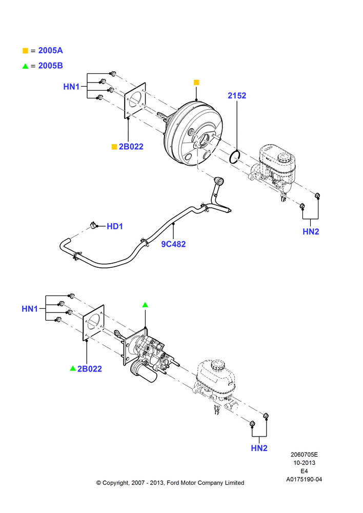 Схема Вакуумный усилитель, Ford 150 Series, Ford 250 Series, Ford 350 Series; 06.08.2007
