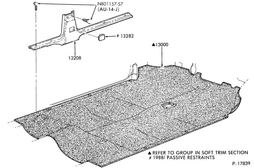Схема SOFT, INTERIOR TRIM-Interior trim parts- floor carpets - body type 54