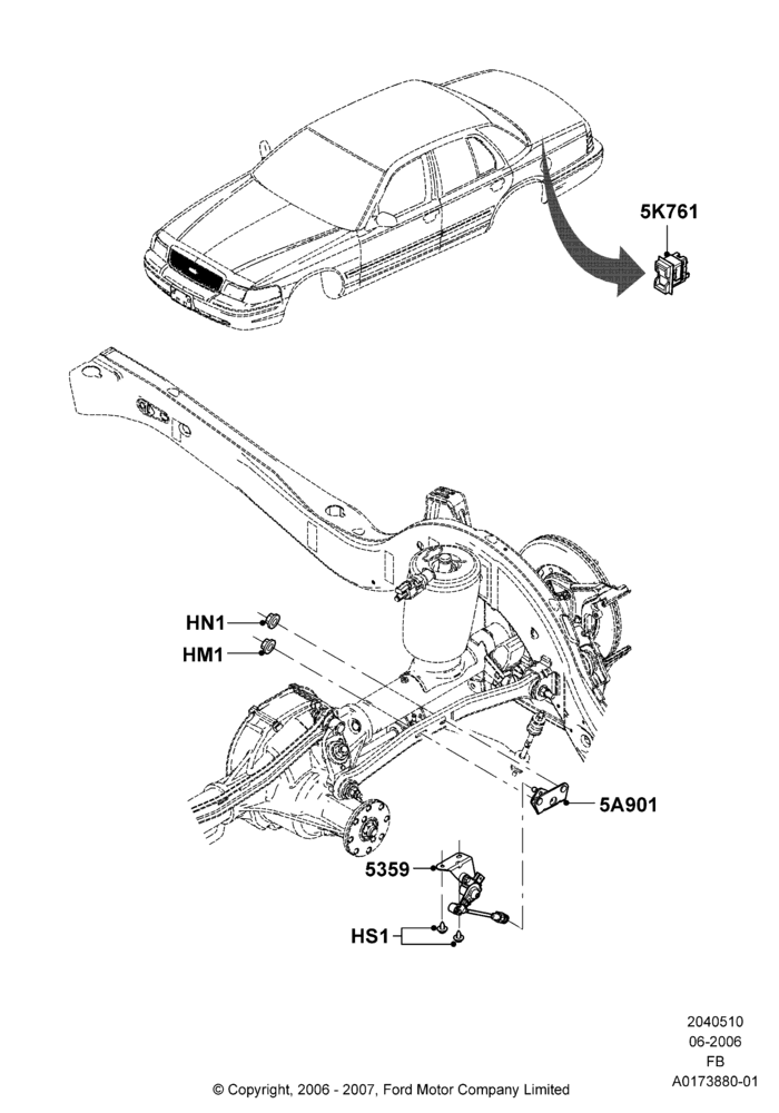 Схема Air Suspension Controls/Electrics; 19.06.2006–26.09.2011