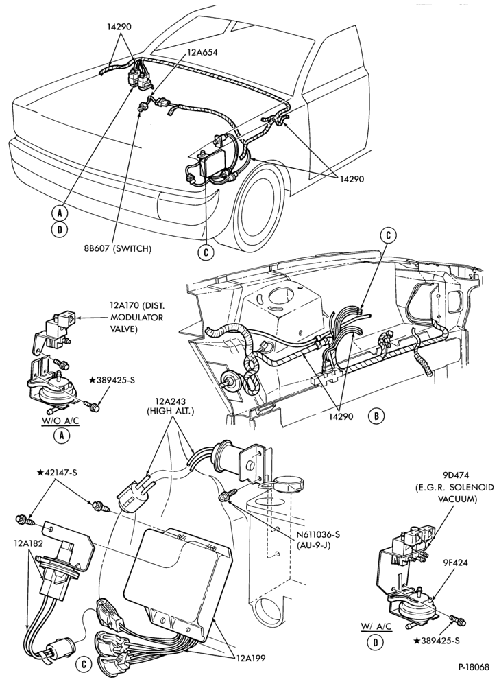 Схема 6 CYL. 3.8L (230 C.I.D.)-Electronic engine control (E.E.C.)