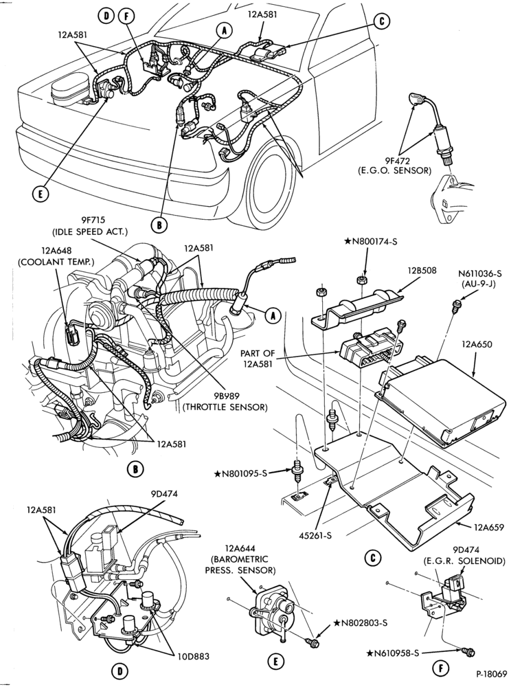 Схема 4 CYL. 2.3L (140 C.I.D.)-Electronic engine control (E.E.C.)- E.F.I.