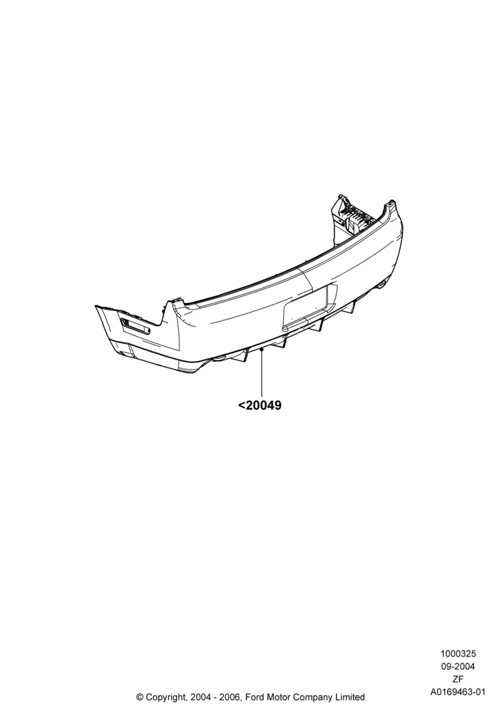 Схема Декор кузова — зад, Accessory, 3D Carbon Lower Body Kit, California Special Rear Fascia Kit; 07.09.2004–26.02.2009