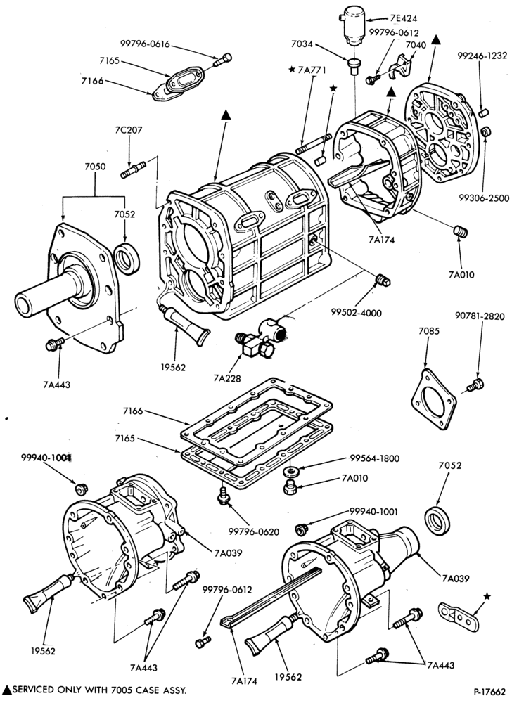Схема INTERNAL PARTS-INTERNAL PARTS- 5 speed - (1986/87) Toyo Kogyo - case, extension housing-A