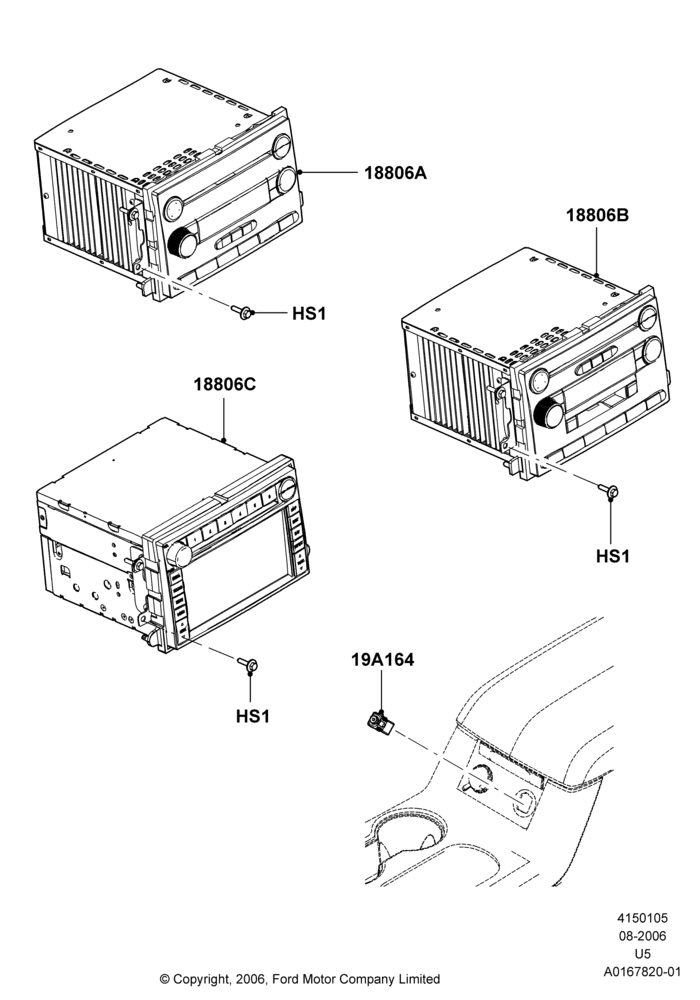 Схема Аудиооборудование (заводское), Less Radio Reception Equipment; 07.08.2006–16.12.2010