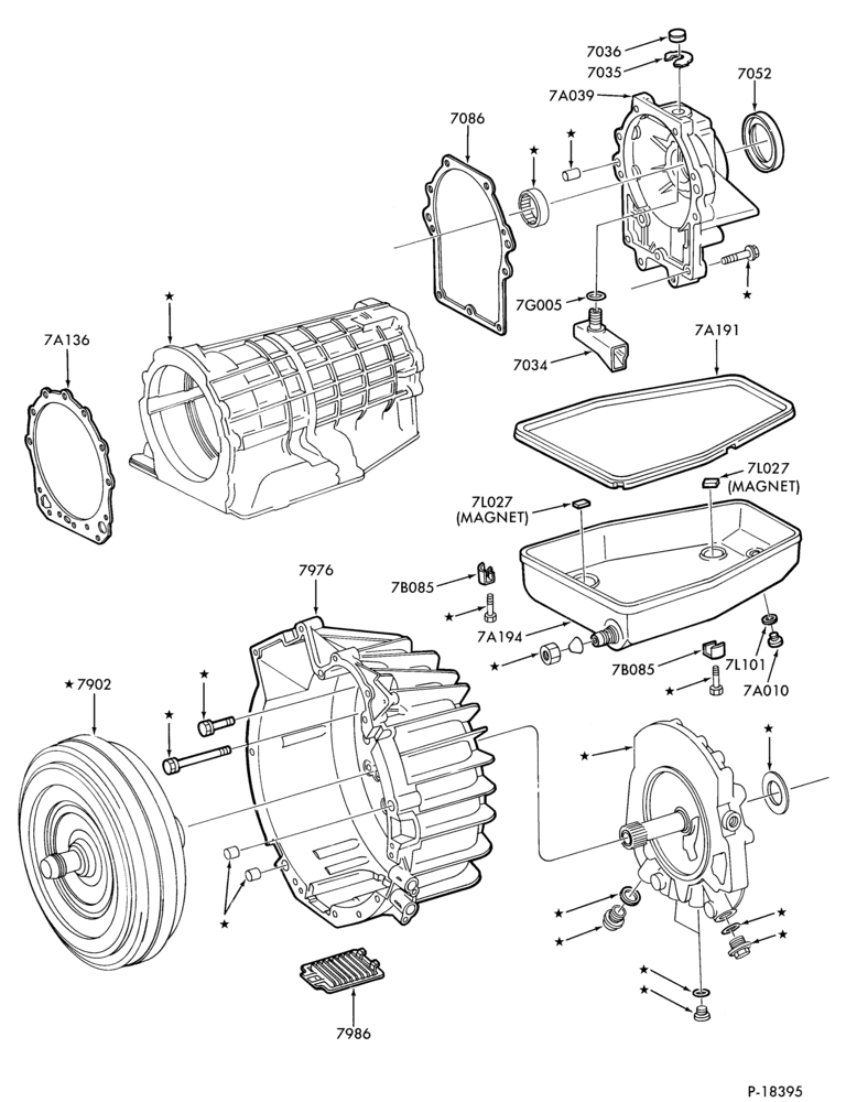 Схема C5 TYPE - INTERNAL PARTS-INTERNAL PARTS- case, converter assy., extension, housing-DC,K