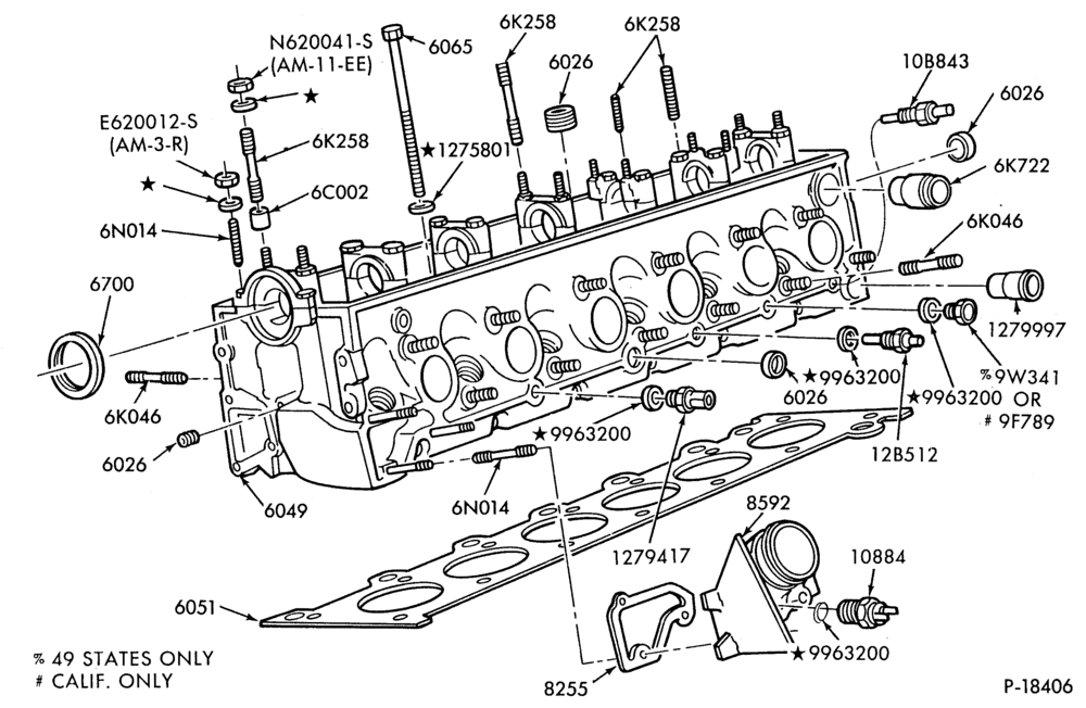 Схема 4 CYL. 2.3L (140 C.I.D.) - OHC-Cylinder head & related parts