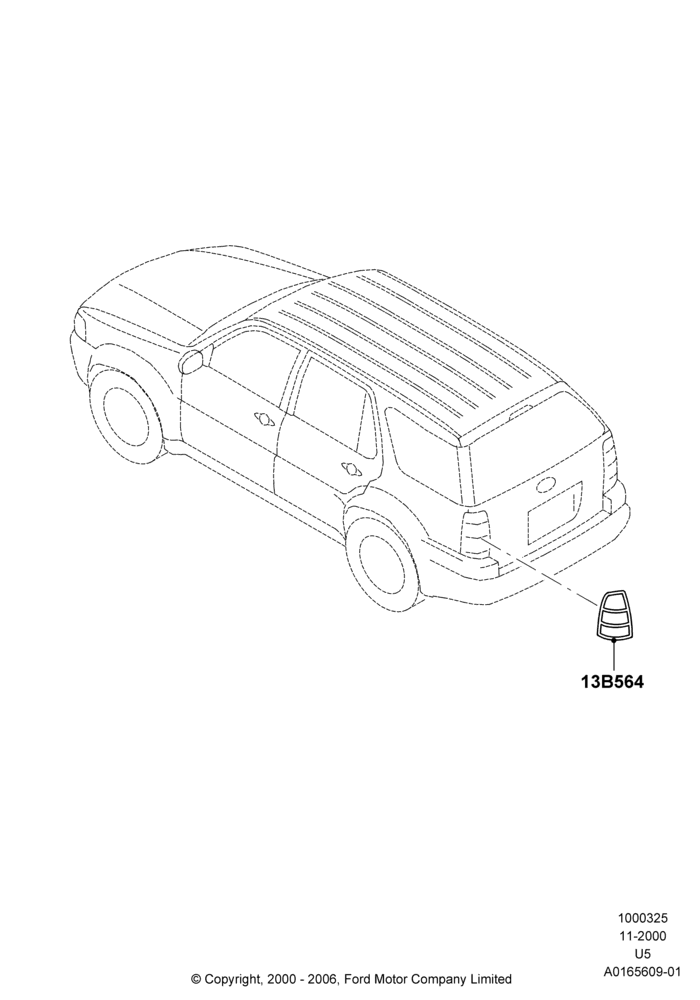 Схема Декор кузова — зад, Ford Series, Accessory; 13.11.2000–19.07.2005