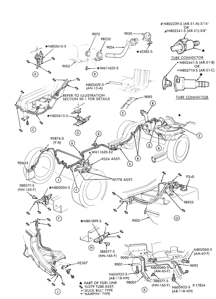 Схема 4 CYL. 2.3L (140 C.I.D.)-Fuel system - E.F.I.-"Before 11/84"