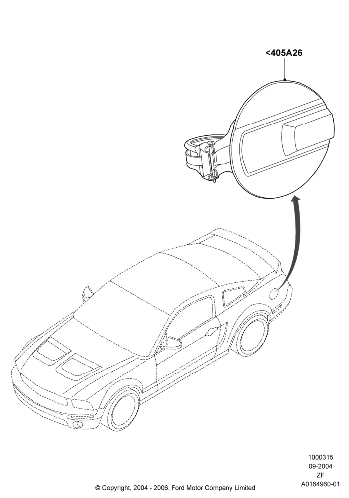Схема Декор кузова — бок, Accessory, Fuel Filler Door; 07.09.2004–27.05.2008