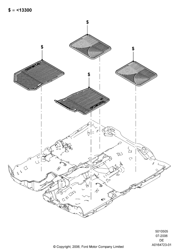 Схема Отделка пола, Ford Division Derivative, Accessory; 31.07.2006–04.02.2009
