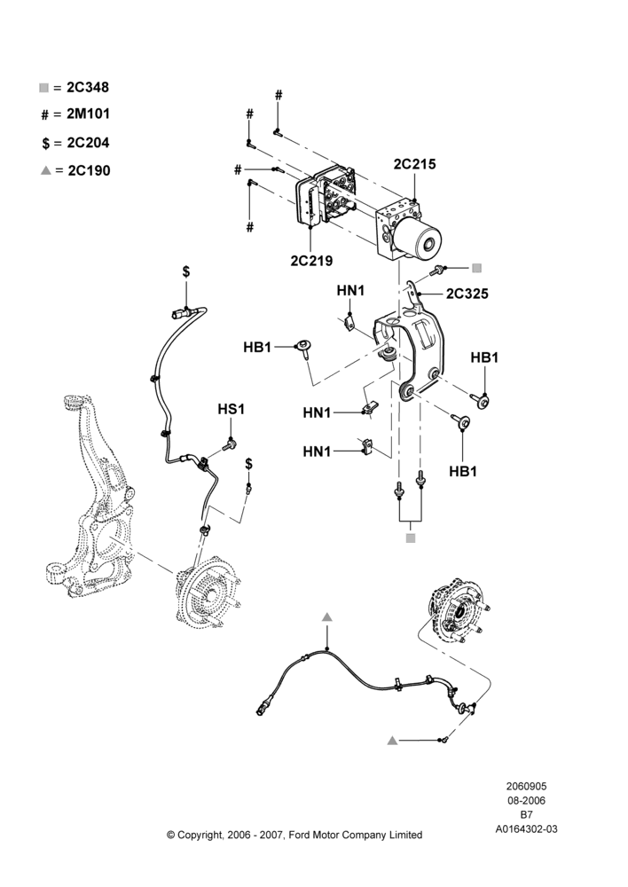 Схема Антиблокировочная система (ABS), Less Roll Stability Control; 02.08.2006–15.09.2008