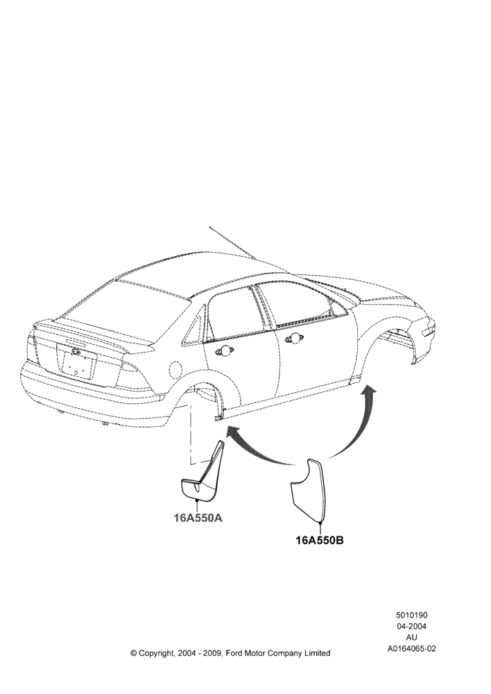 Схема Брызговики, 4 Door Sedan, Accessory; 05.04.2004–27.08.2007