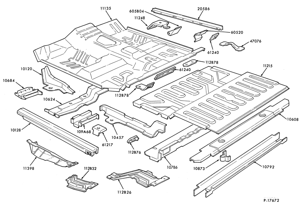 Схема SHEET METAL-Sheet metal - lower body-B