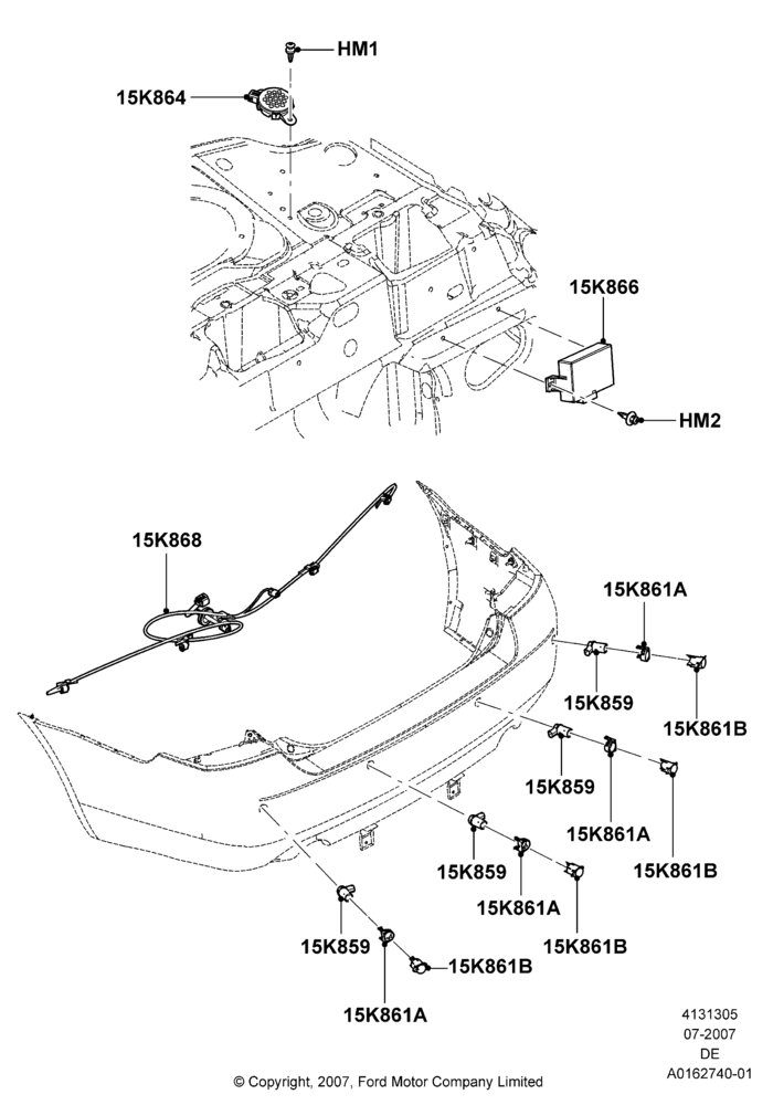 Схема Парктроник, Ford Division Derivative; 16.07.2007–04.02.2009