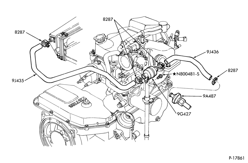 Схема 4 CYL. 1.6L (98 C.I.D.)-Thermactor emission (T/E)- E.F.I.