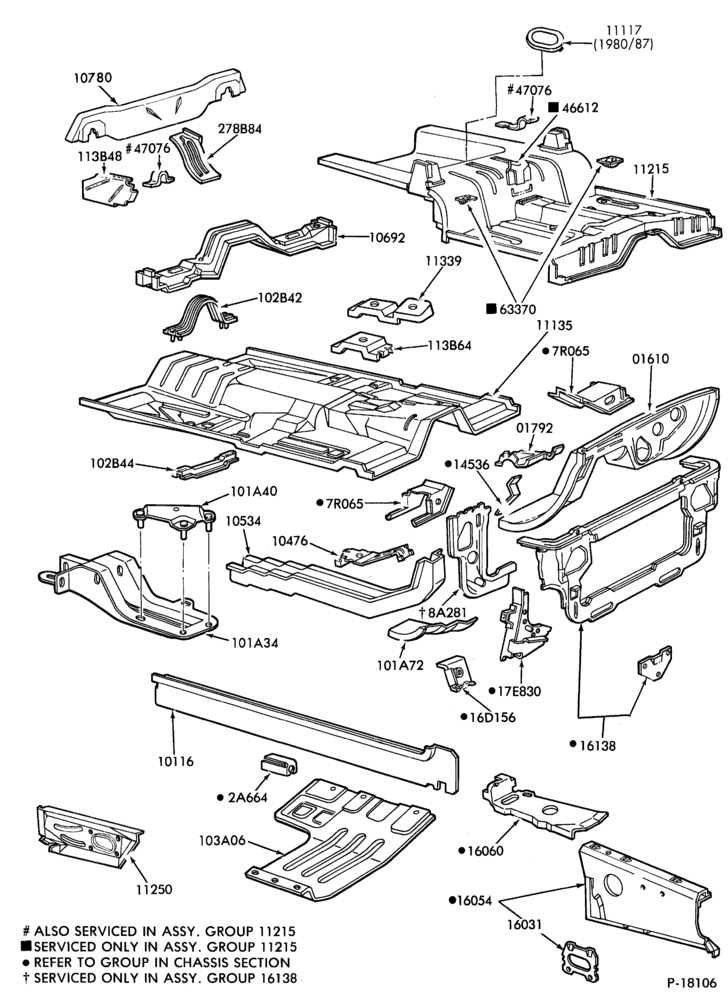 Схема SHEET METAL-63 - lower body