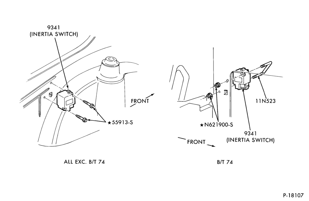 Схема 4 CYL. 1.6L (98 C.I.D.)-Fuel pump- inertia switch - E.F.I.