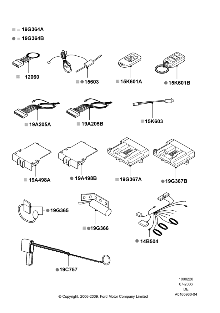 Схема Комплект дистанционного запуска, Automatic Transmission, Ford Division Derivative, Mercury Division Derivative; 31.07.2006–04.02.2009