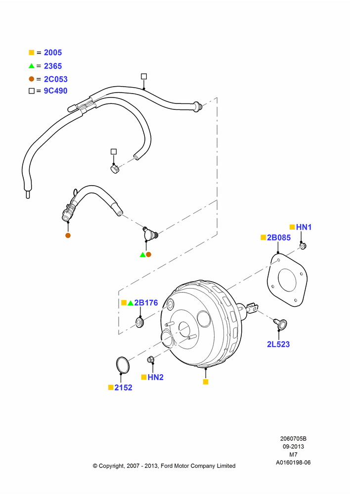Схема Вакуумный усилитель, Less HEV Regenerative Brake System; 08.01.2007–29.04.2012