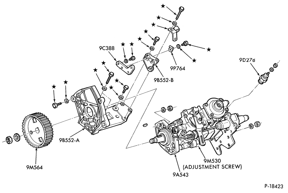 Схема 6 CYL. 2.4L (149 C.I.D.) - DIESEL-control assy. & rod
