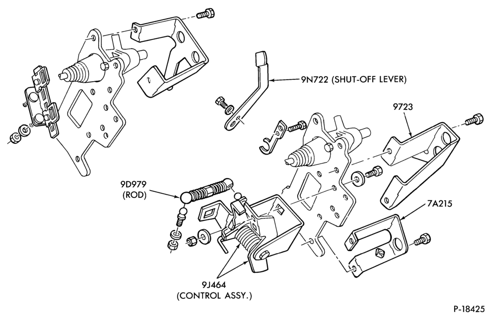 Схема 6 CYL. 2.4L (149 C.I.D.) - DIESEL-switch & lever- pump & mounting