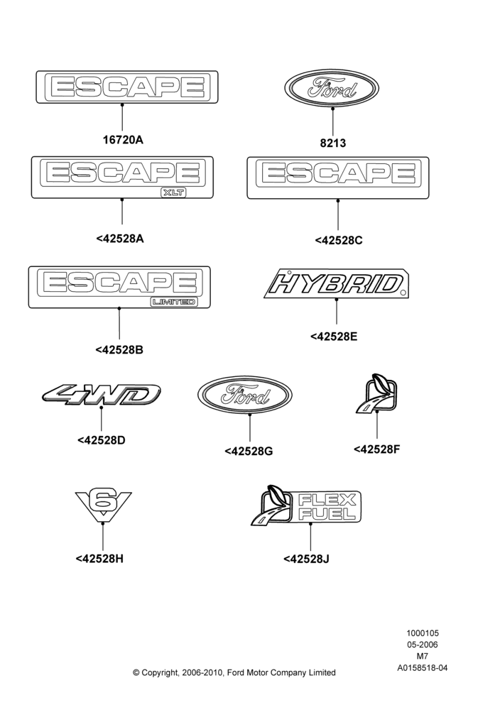 Схема Шильдики, Ford Series; 08.01.2007–29.04.2012