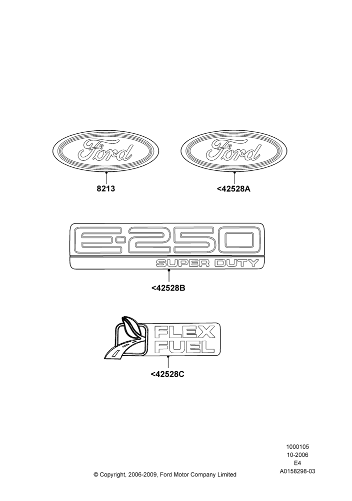 Схема Шильдики, Ford 250 Series; 16.10.2006
