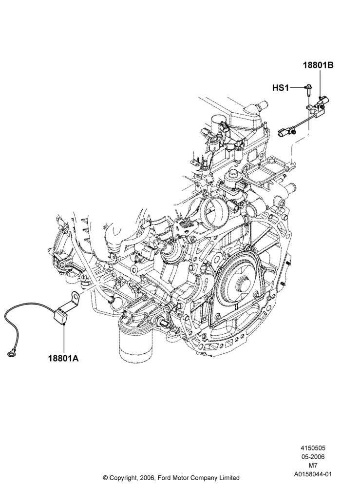 Схема Помехоподавление, 2.3L Duratec-HE (145PS) - MI4; 01.05.2006–08.01.2007