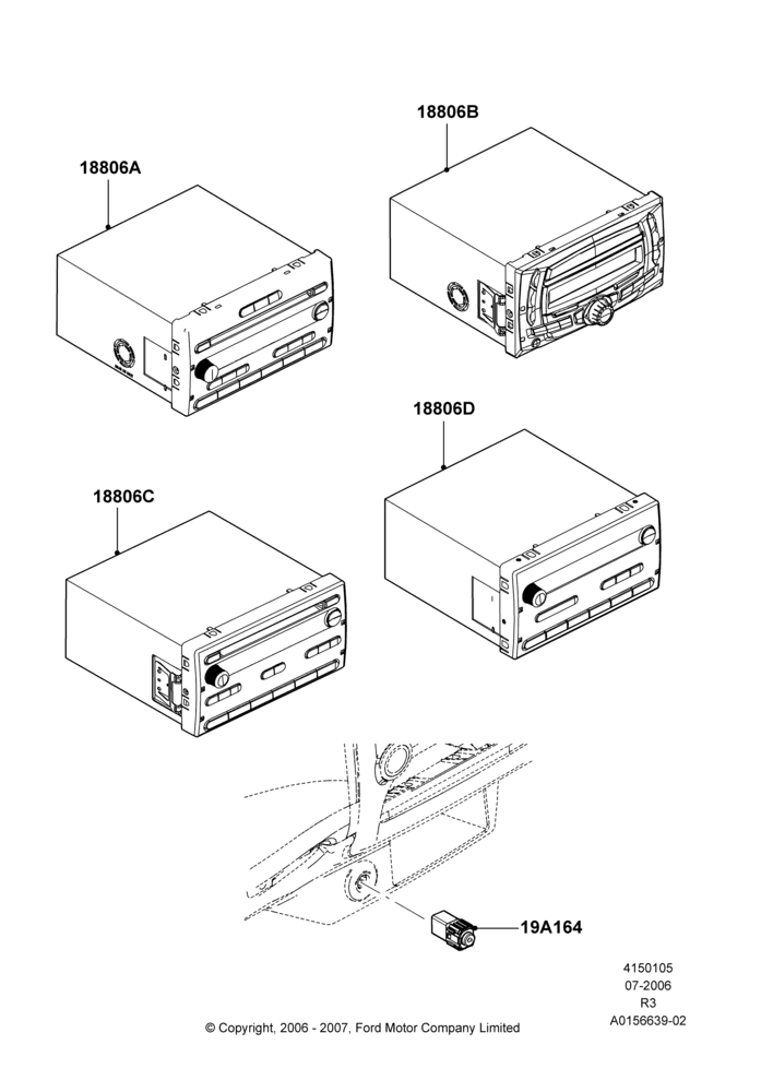Схема Аудиооборудование (заводское), Less Radio Reception Equipment; 31.07.2006–16.12.2011