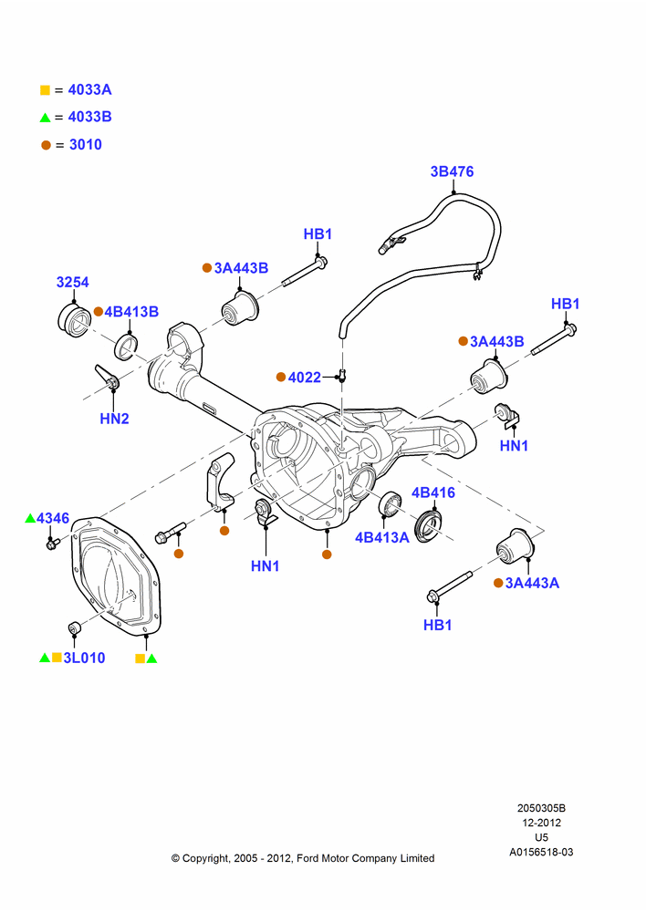Схема Front Axle Case; 19.07.2005–16.12.2010