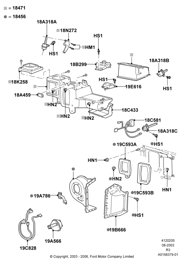 Схема Климат — наружные компоненты, Less Air Conditioning; 04.08.2003–16.12.2011