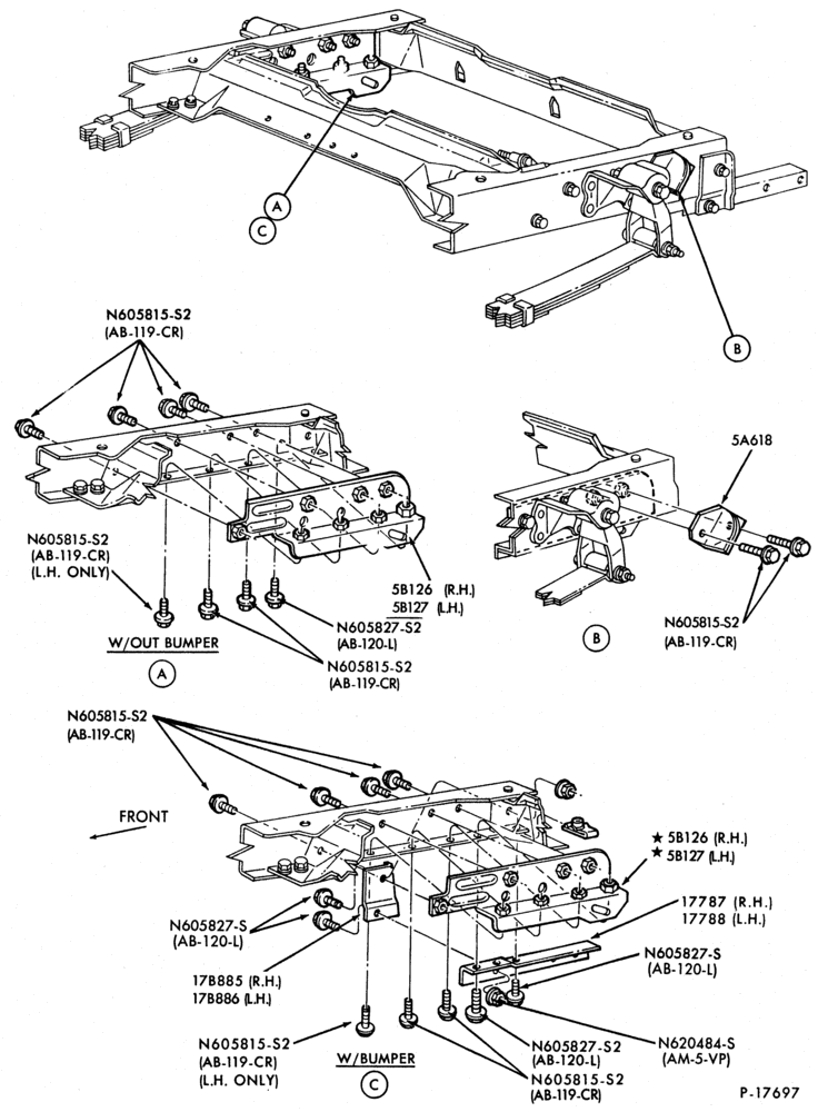 Схема EXHAUST-Frame - crossmember reinforcements - rear-R