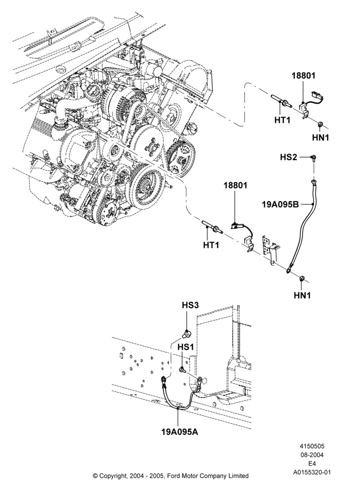 Схема Помехоподавление, 5.4L Modular SOHC V8, 6.8L SOHC EFI NA V10 Gas; 02.08.2004