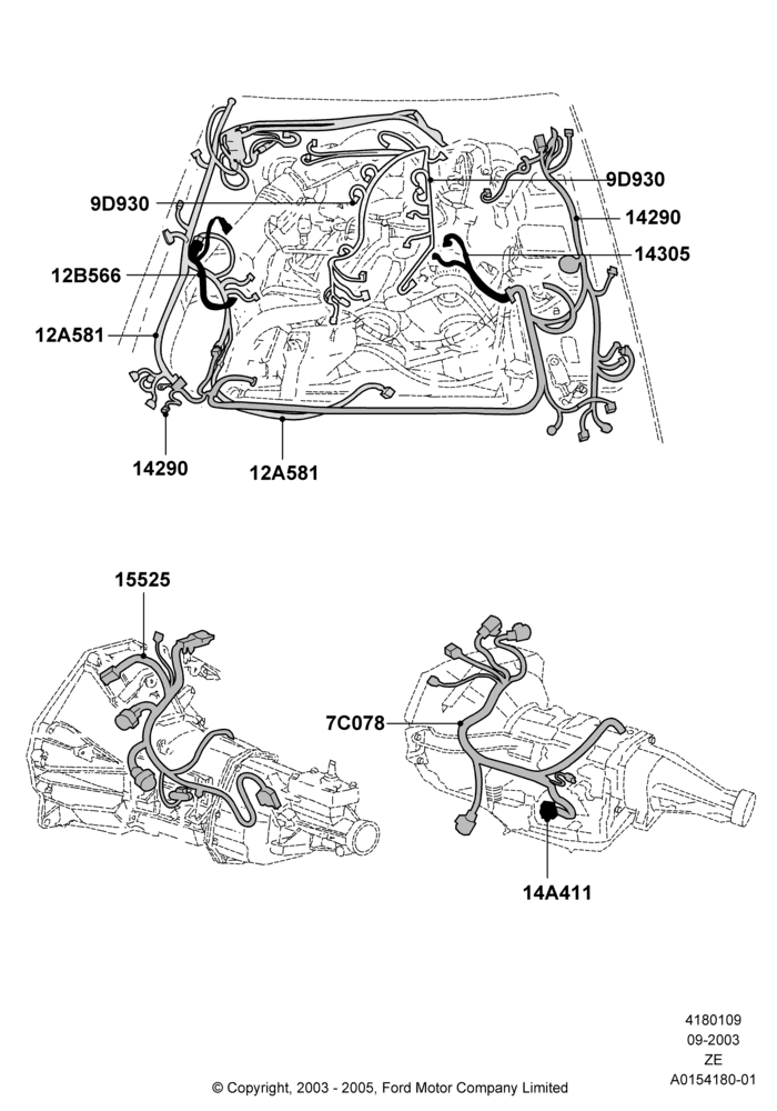 Схема Проводка двигателя и КПП, 3.9L OHV EFI NA V6 GAS; 05.09.2003–10.05.2004