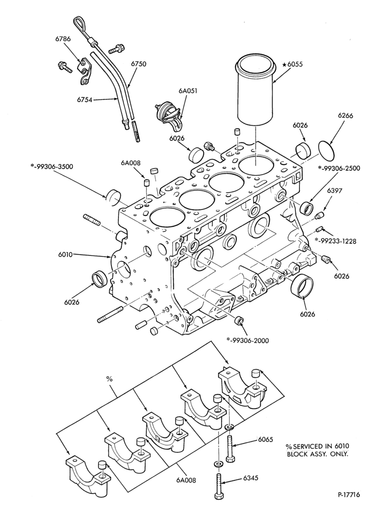 Схема 4 CYL. 2.2L (134 C.I.D.) DIESEL-Cylinder block plugs