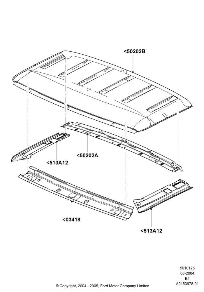 Схема Крыша — панели, Cutaway; 02.08.2004
