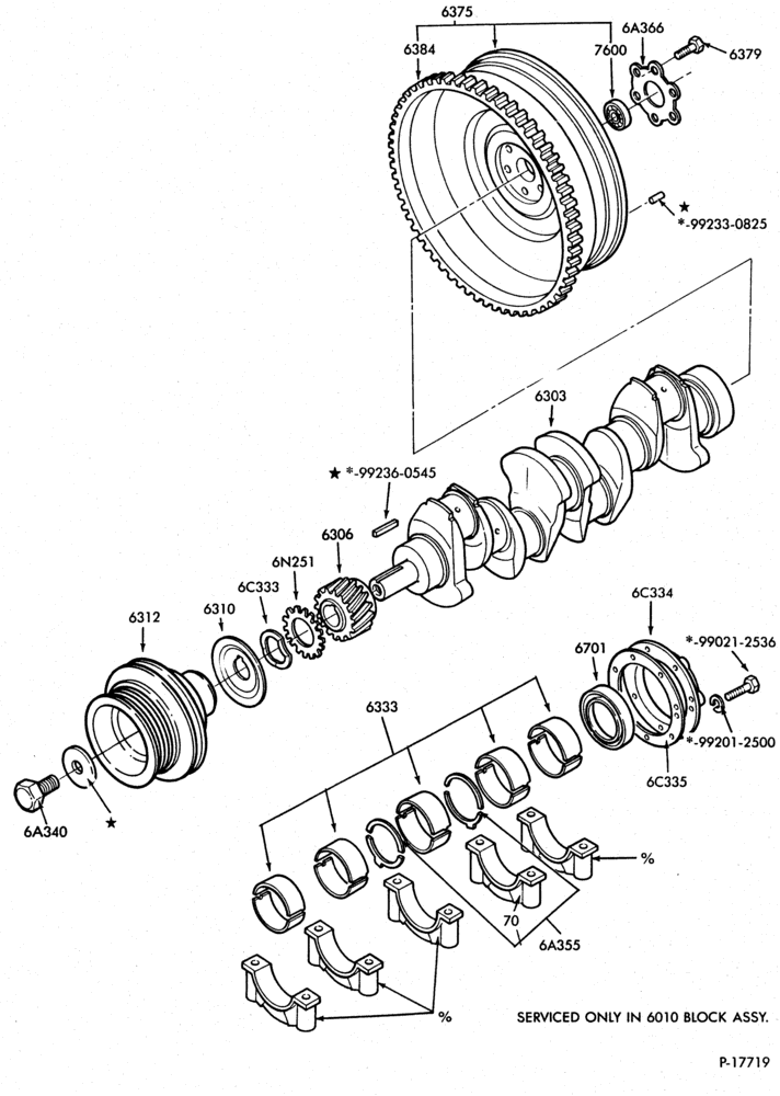 Схема 4 CYL. 2.2L (134 C.I.D.) DIESEL-Crankshaft and flywheel