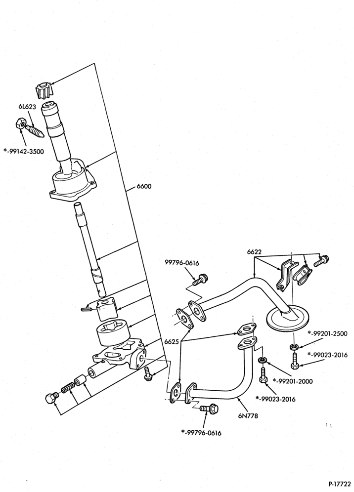 Схема 4 CYL. 2.2L (134 C.I.D.) DIESEL-Oil pump and related parts