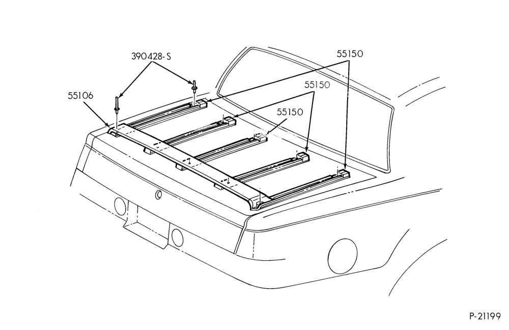 Схема LIFT/TAILGATE, LUGGAGE & BACK WINDOW-Luggage carrier - luggage compartment mounted-20th anniversary special