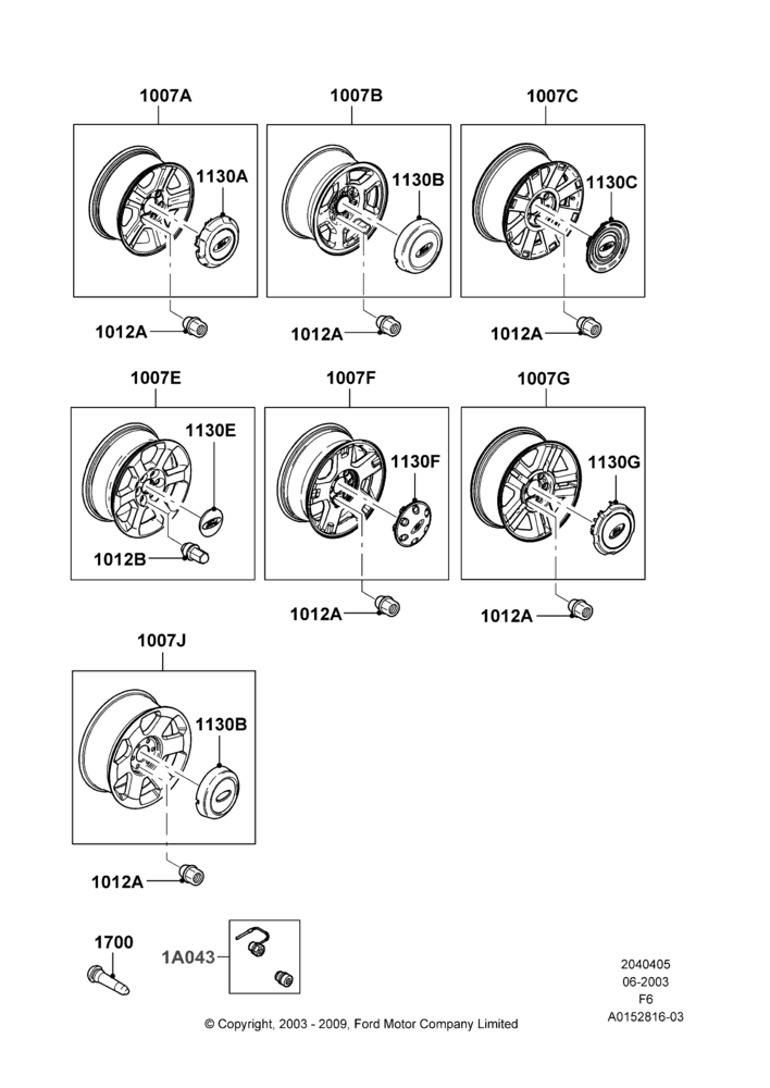 Схема Колёса, Ford 150 Series, Accessory, Additional Parts May Be Required, Refer To The Installation Instructions Found Under Tech Specs At The Genuine Ford Accessory (GFA) Web Site, See Vehicle Restrictions And Modification Requirements, www.fordaccessoriesstore.com, www.lincolnaccessories.com; 02.06.2003–18.08.2008