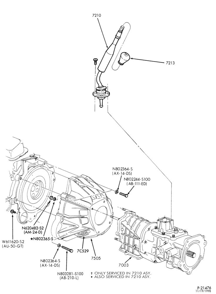 Схема GEARSHIFT MECHANISM-Floor mounted - 5 speed - Mitsubishi-B