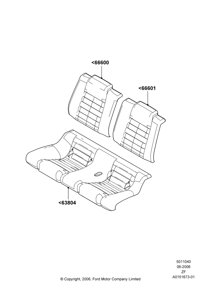 Схема Rear Seat Covers, Coupe; 05.06.2006–26.02.2009