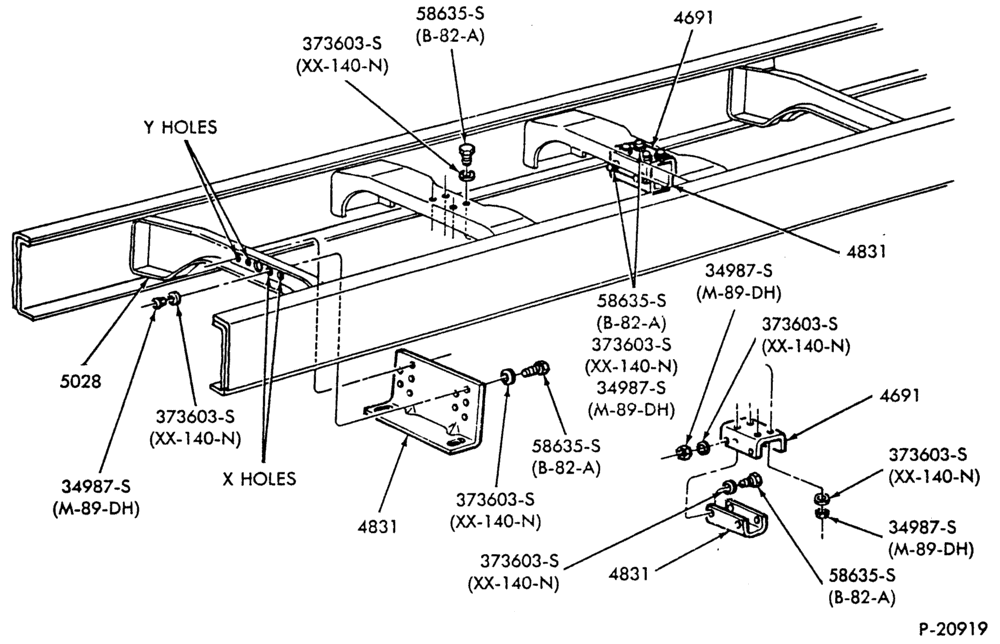 Схема DRIVELINE SUPPORT BRACKETS--CF-CFT600/800 - Page B