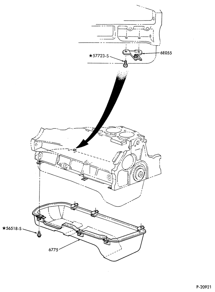 Схема 8 CYL. 7.8L AND 8.8L (477 AND 534 C.I.D.) GAS-CF-CFT600/800-engine oil pan mtd.