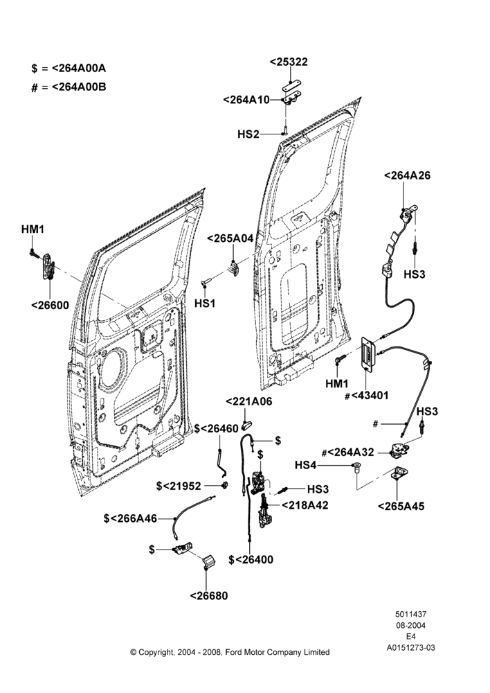 Схема Hinged Side Load Door Controls, With RH Hinged Side Load Door; 02.08.2004