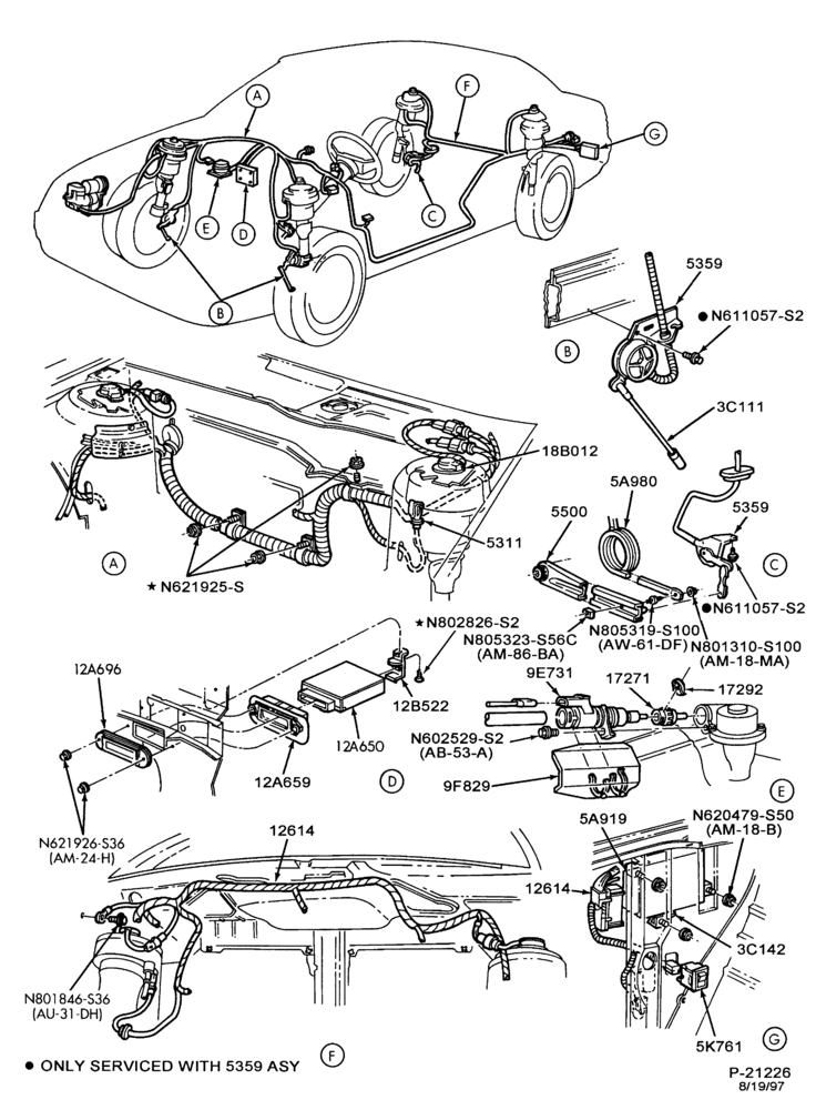 Схема FRONT SPRING AND STABILIZERS-REAR SUSPENSION - controls and electrical system