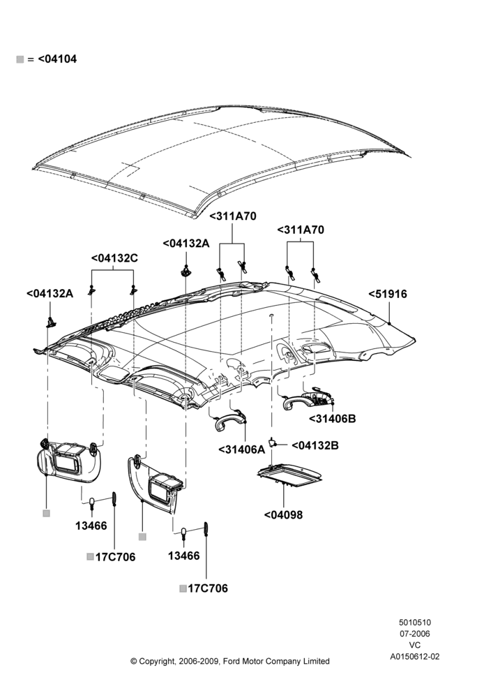 Схема Потолок и козырьки, Less Sun Roof; 12.06.2006–02.01.2008