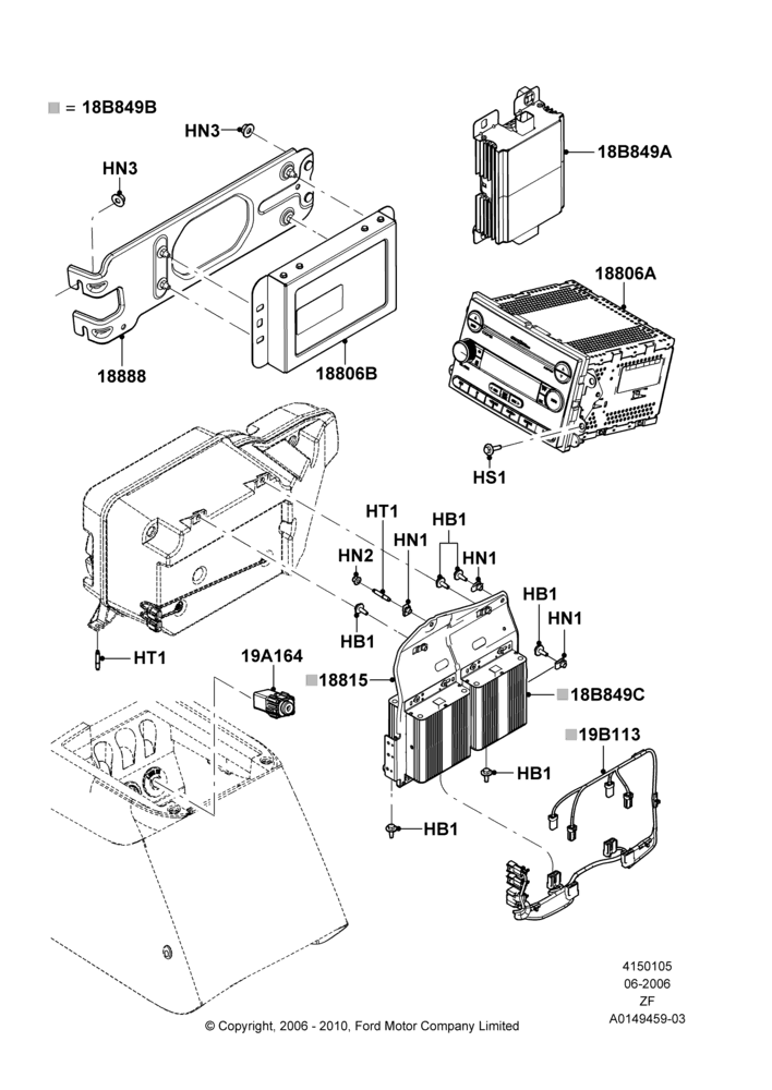 Схема Аудиооборудование (заводское), High Performance Audio System, Satellite Digital Broadcast; 05.06.2006–26.02.2009