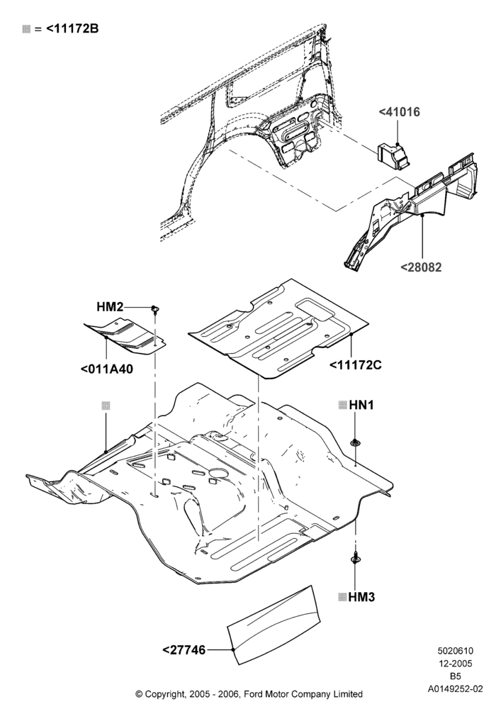 Схема Шумоизоляция — зад; 14.12.2005–02.08.2006