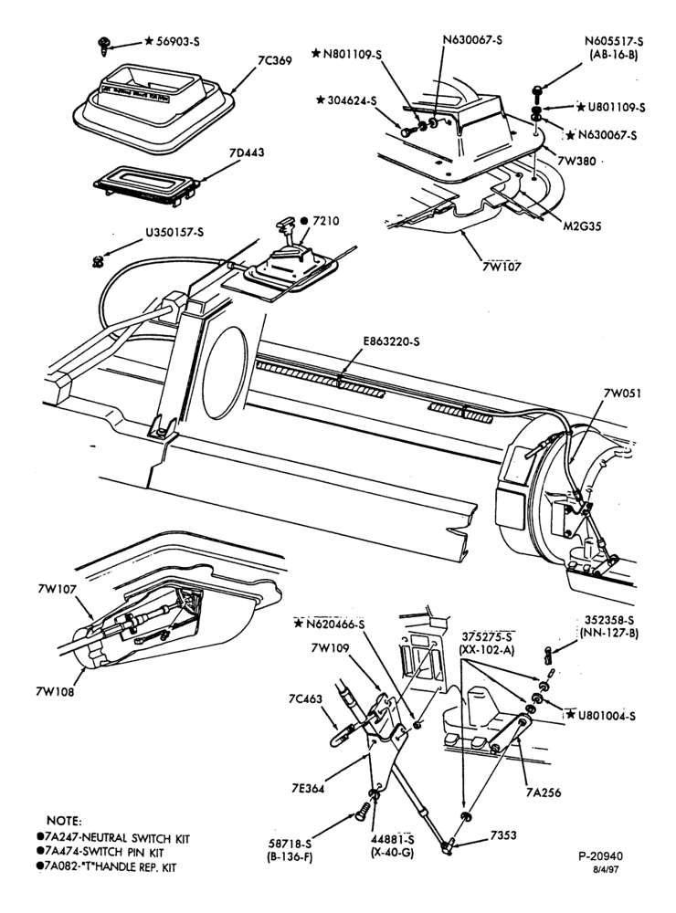 Схема SHIFT MECHANISM-Selector control and cable installation-CF600/800